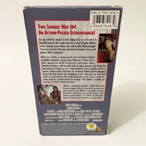 Red Sonja VHS MGM Movie Time Release Arnold Schwarzenegger - Picture 3 of 15